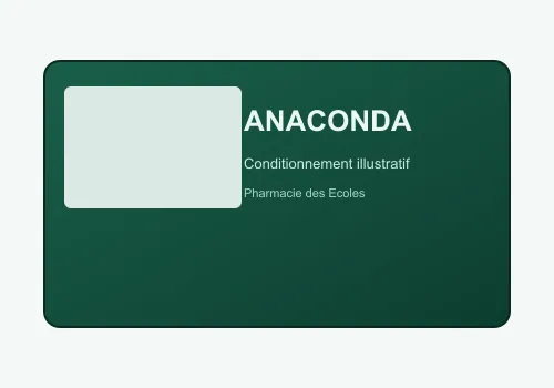 Boîte Anaconda sildénafil, visuel illustratif sur fond neutre