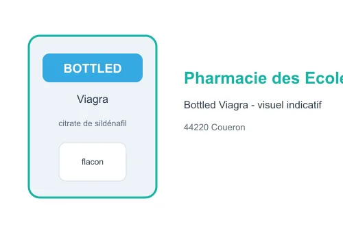 Visuel indicatif Bottled Viagra citrate de sildénafil Pharmacie des Ecoles fond blanc