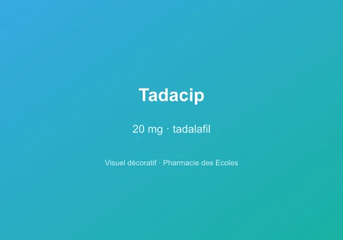 Visuel indicatif Tadacip 20 mg Pharmacie des Ecoles tadalafil