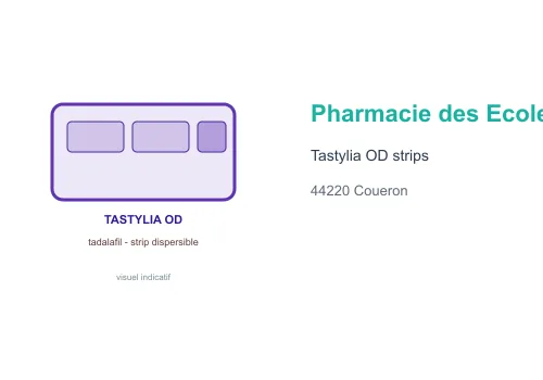 Visuel indicatif Tastylia OD strips tadalafil Pharmacie des Ecoles fond blanc
