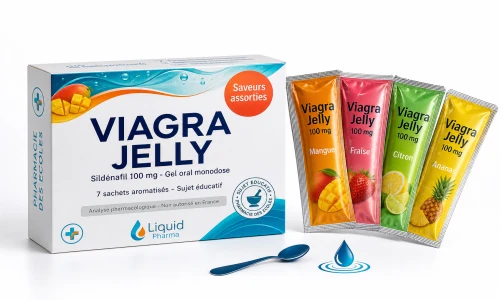 Illustration Viagra Jelly gelée orale sildénafil Pharmacie des Ecoles