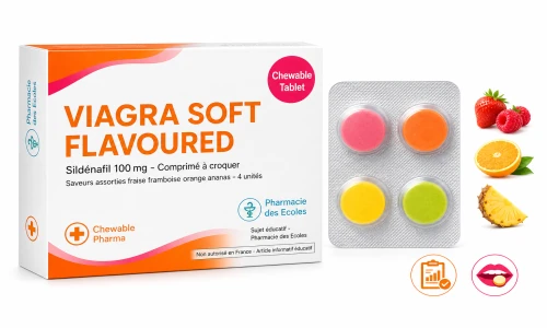 Illustration Viagra Soft Flavoured sildénafil aromatisé Pharmacie des Ecoles