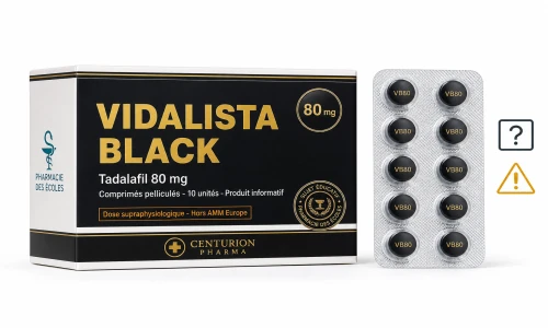 Illustration générique Vidalista Black tadalafil Pharmacie des Ecoles